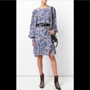 Isabel Marant Printed Draped Skirt Blue, 38 (6)